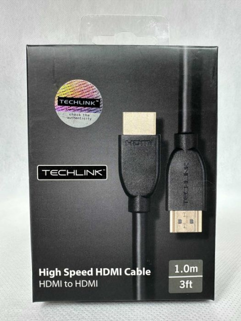 Kabel HDMI TECHLINK 1m - 4K HDR, High Speed with Ethernet Kabel HDMI TECHLINK 1m - 4K HDR, High Speed with Ethernet